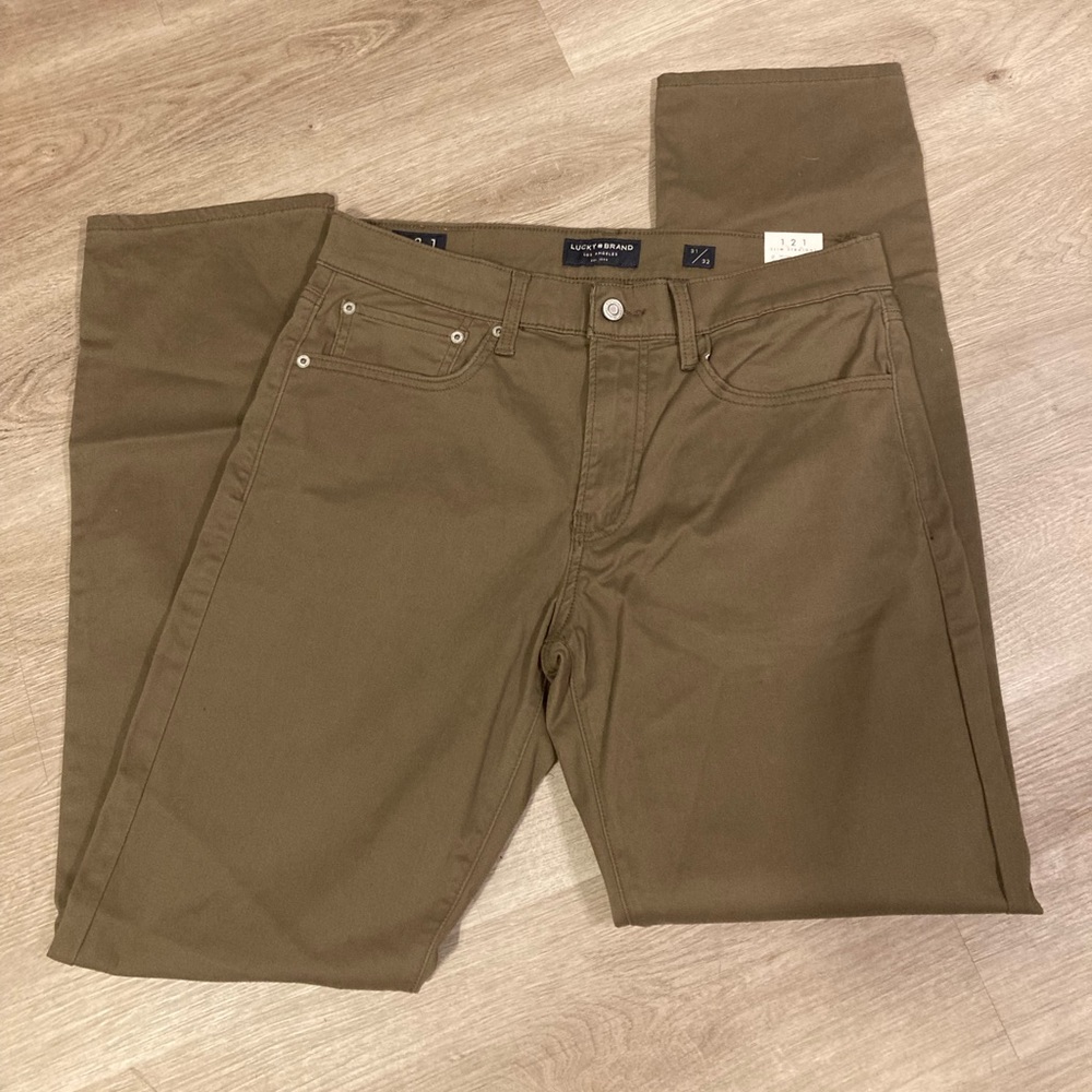 Lucky Brand Slim Straight Pants Size 31/32 - Picture 2 of 5